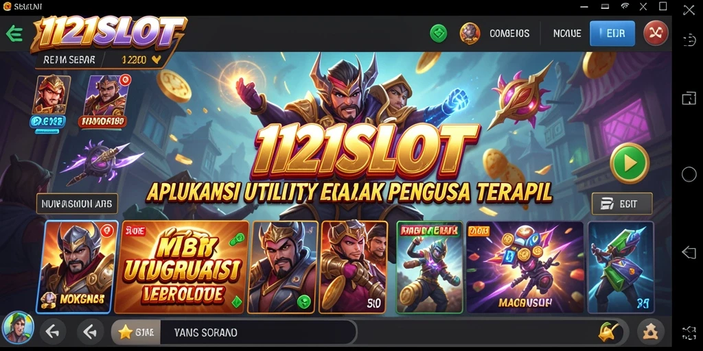 Tampilan antarmuka 1121SLOT yang bersih dan fungsional.