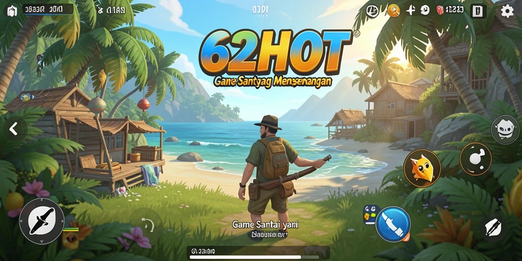 Tampilan gameplay 62HOT yang penuh warna dan menghibur.