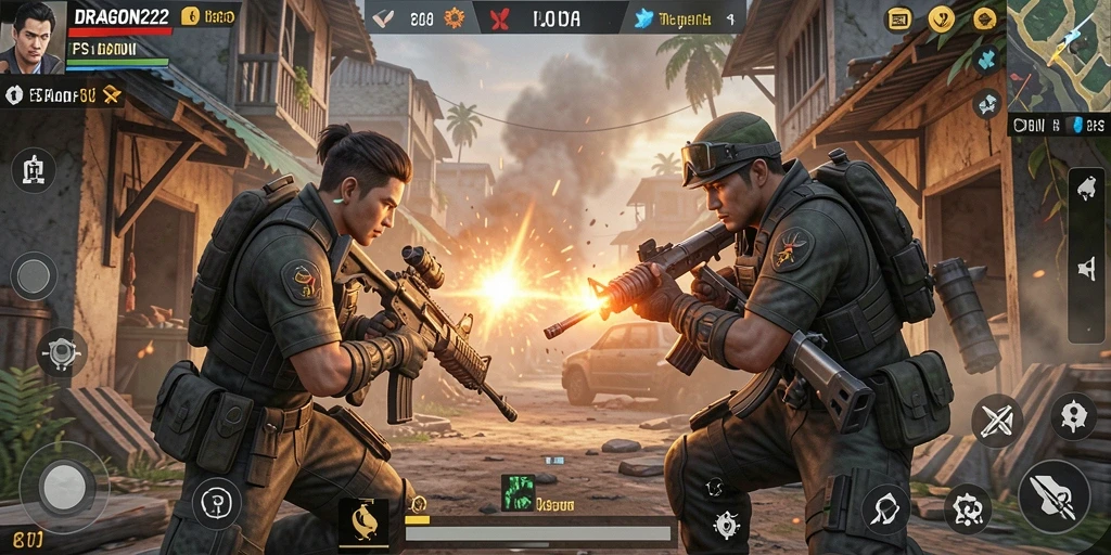 Gameplay menegangkan di <strong>DRAGON222</strong> dengan aksi FPS yang intens.