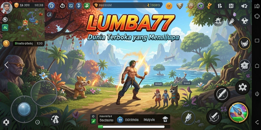 Screenshot gameplay menunjukkan dunia terbuka yang luas dan mendalam.