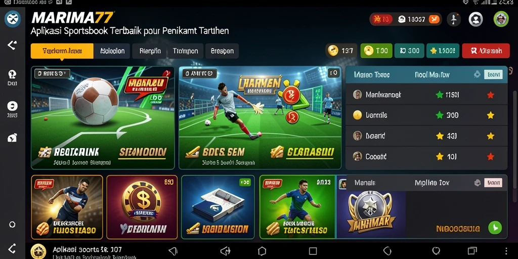 Tampilan antarmuka yang menarik dari gameplay Sportsbook MARIMA77.