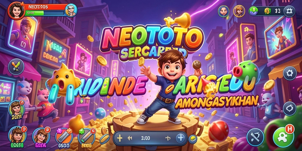 Screenshot gameplay NEOTOTO yang menunjukkan aksi seru di arena.