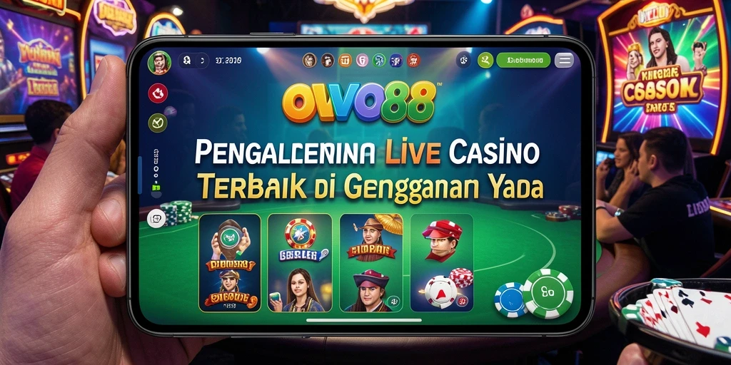 Tampilan gameplay Live Casino yang memukau di OVO88.