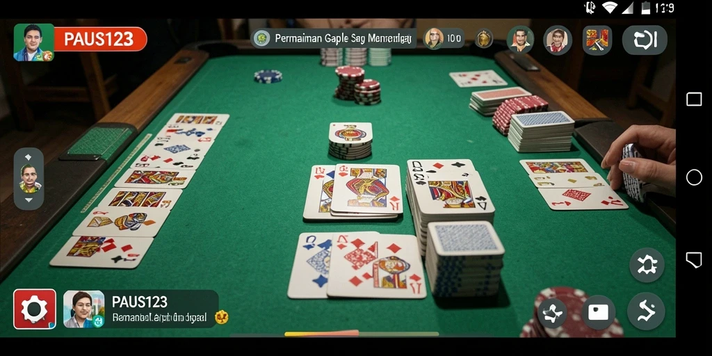 Tampilan gameplay Gaple yang seru dan intuitif di PAUS123.