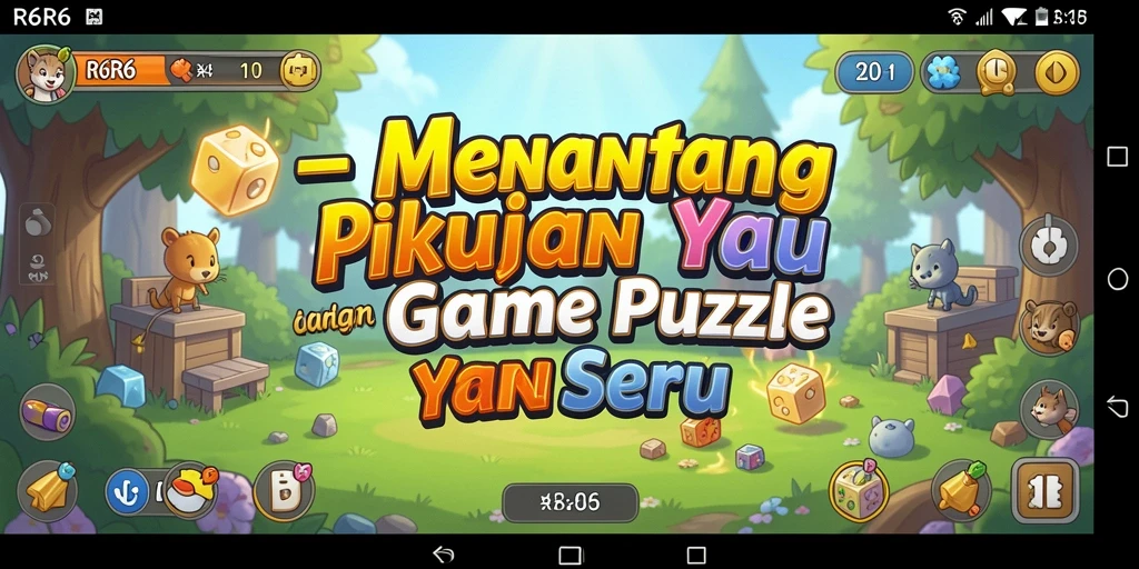 Tampilan gameplay R6R6 dengan berbagai teka-teki menantang.
