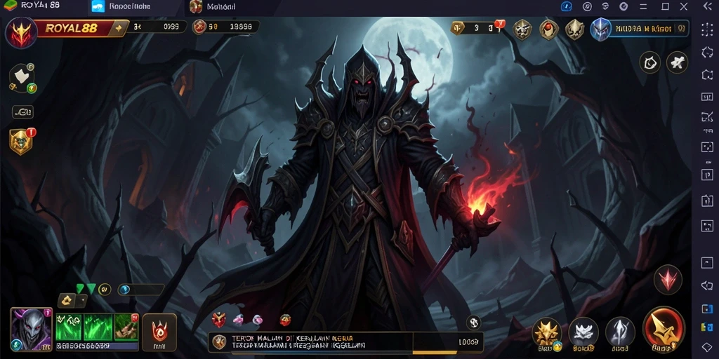 Screenshot gameplay ROYAL88 menampilkan suasana Horror yang menyeramkan dan menegangkan.