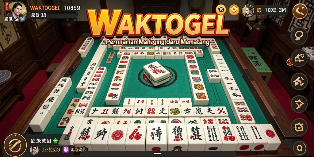 Tampilan gameplay WAKTOGEL dengan desain Mahjong yang menarik.