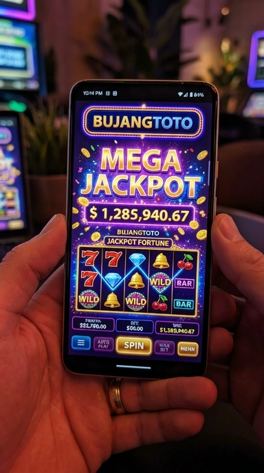 Tampilan utama Bujangtoto dengan berbagai kategori aplikasi.